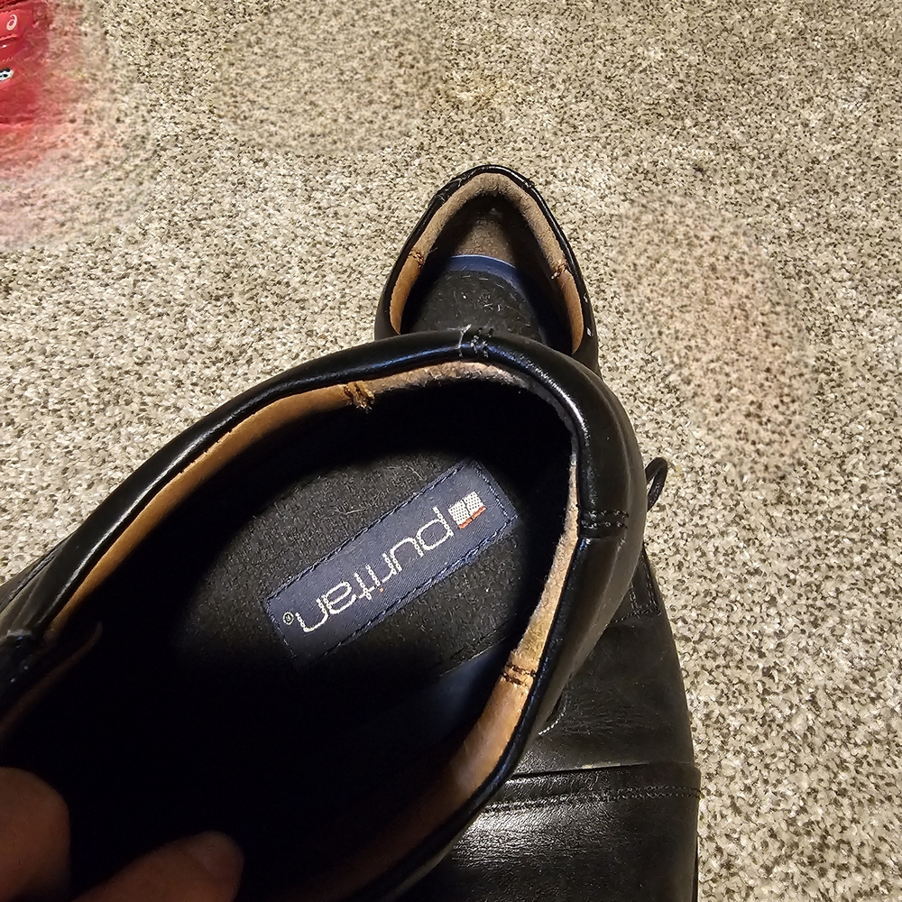 Puritan Men's Black Leather Shoes